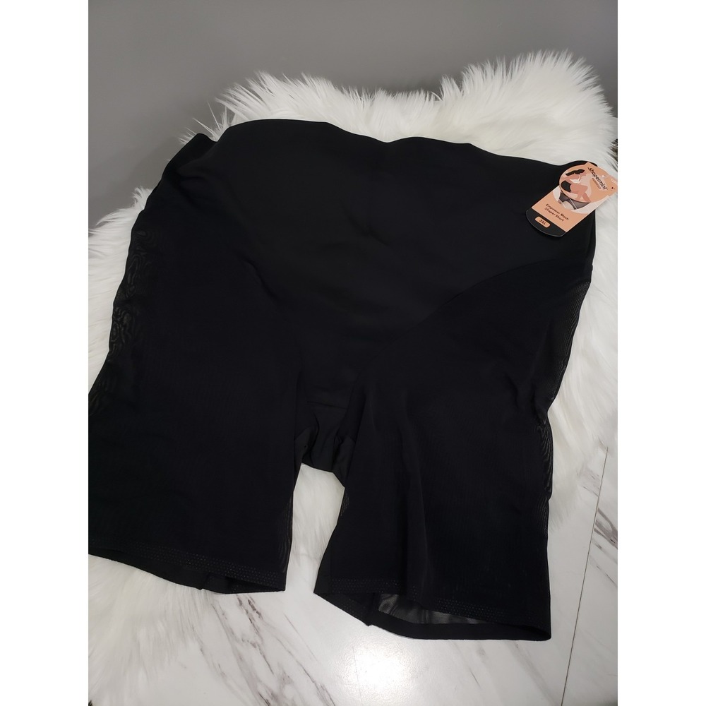 NEW 3XL BLACK Shapermint Essentials Shaper Shorts Black Empower Mesh High Waist